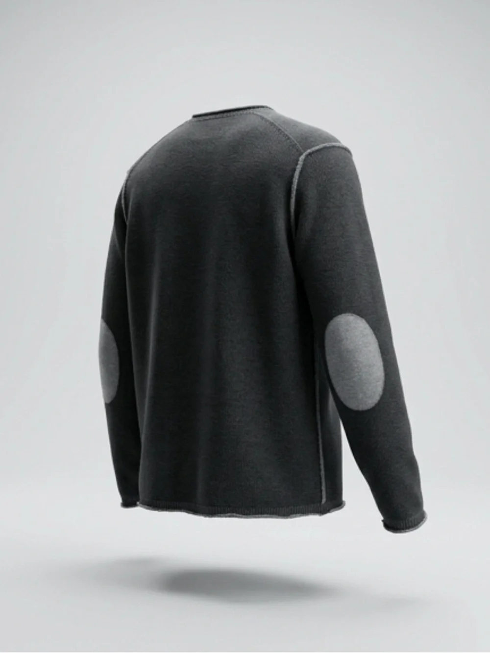 Johnston & Murphy Charcoal V-Neck Sweater with Contrast Stitching #casualwear - Picture 3 of 4